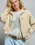 Candace Lightweight Waffle-Textured Jacket