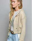 Candace Lightweight Waffle-Textured Jacket