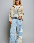 Candace Lightweight Waffle-Textured Jacket