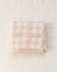 New Grain french plaid blanket - petal