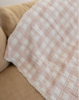 New Grain french plaid blanket - petal