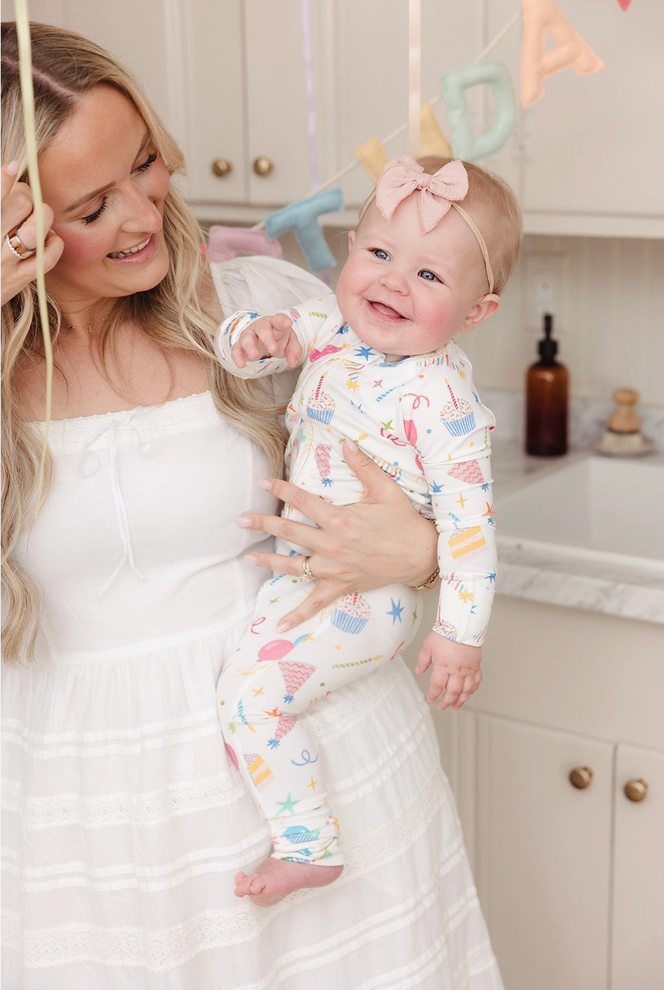 Confetti &amp; Cake Bamboo Zip Pajamas