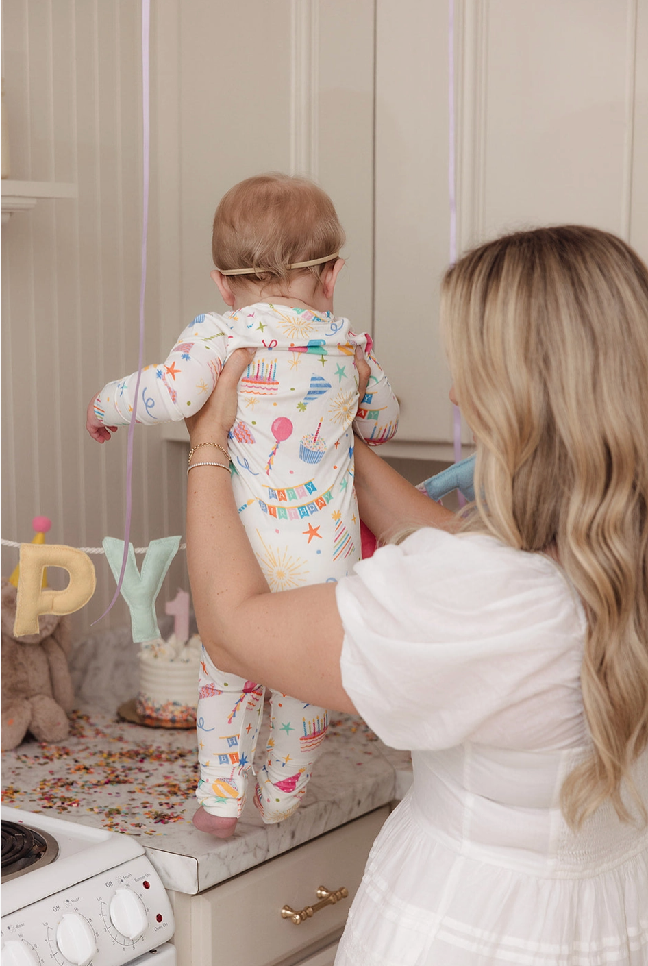 Confetti &amp; Cake Bamboo Zip Pajamas