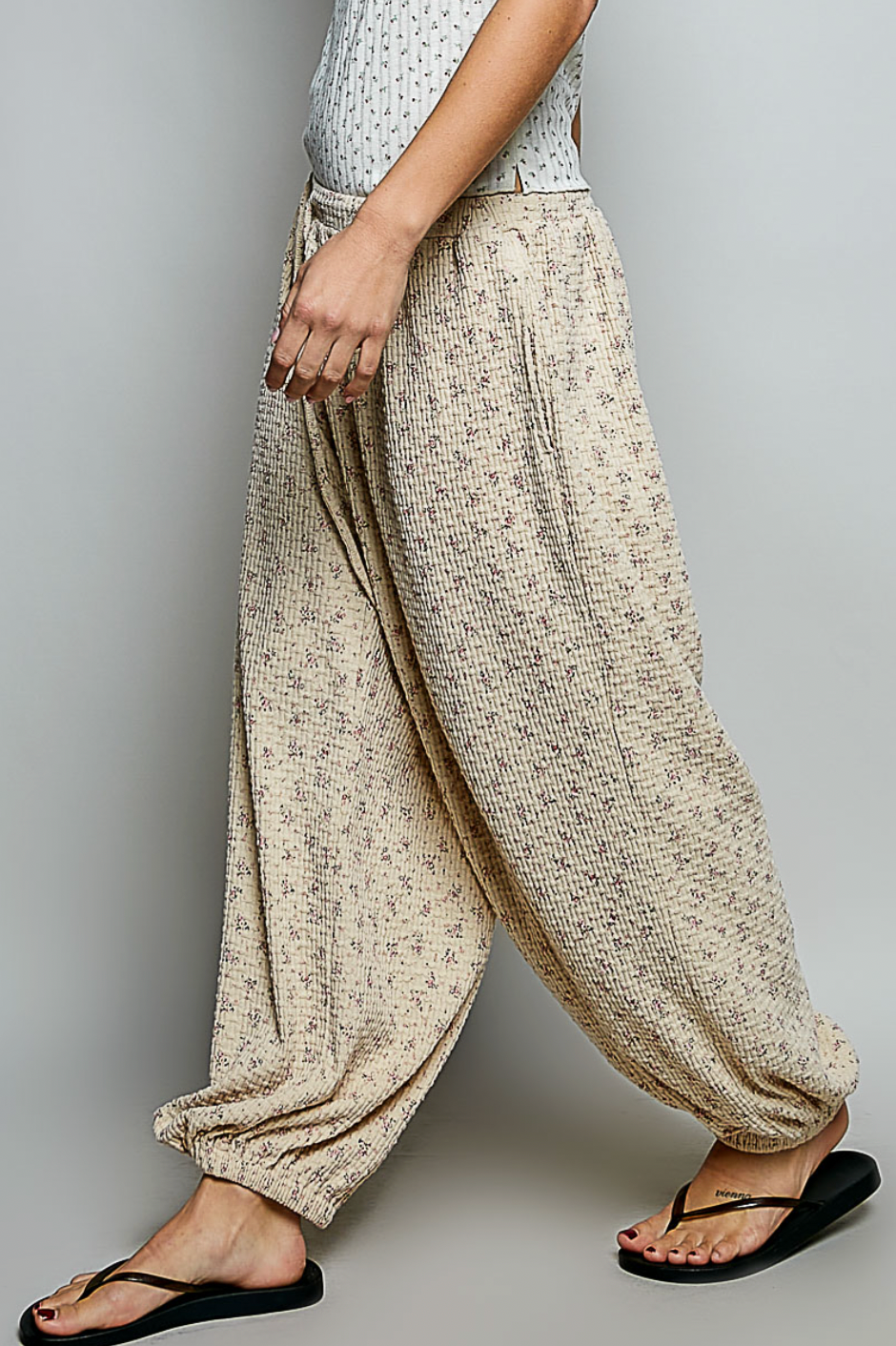 Maggie Textured Knit Balloon Jogger Pants
