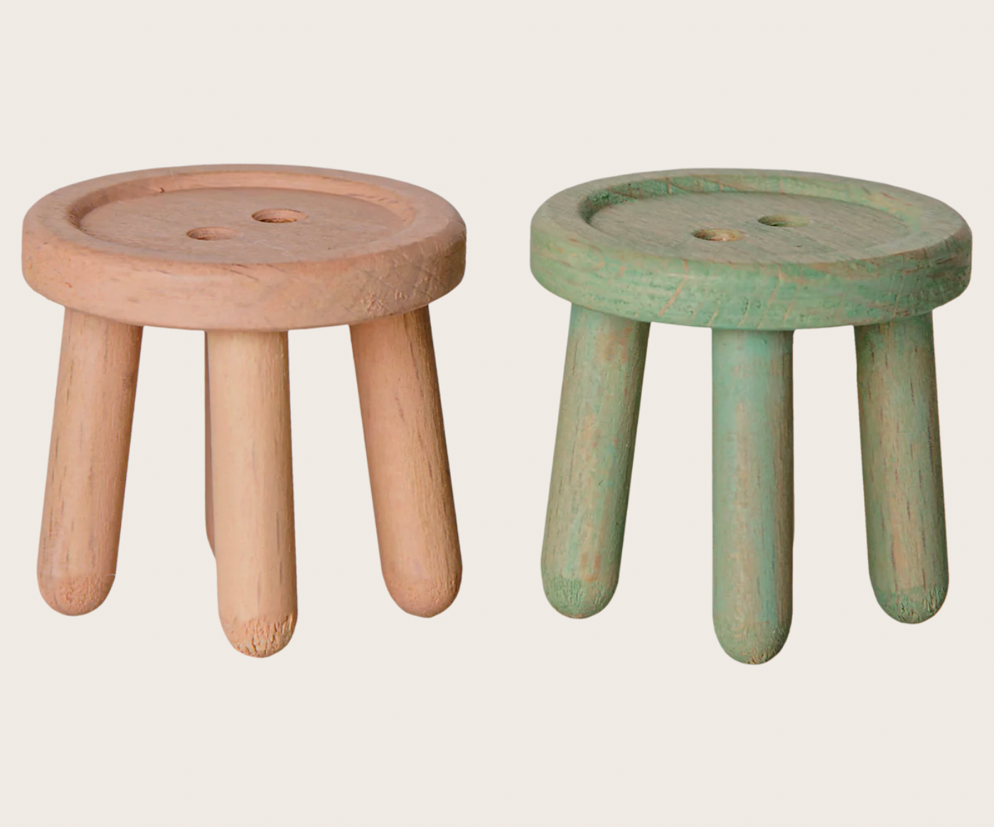 Stool set, Mouse - Light rose/Light mint Maileg