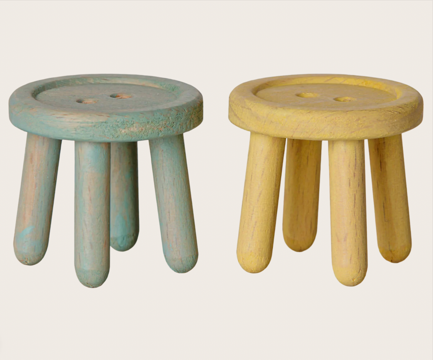 Stool set, Mouse - Mint/Light yellow Maileg