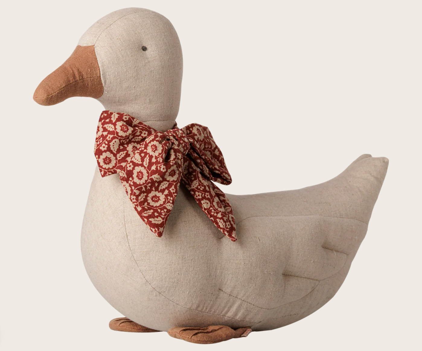 PRE ORDER  Duck with bow - Sand, Maileg