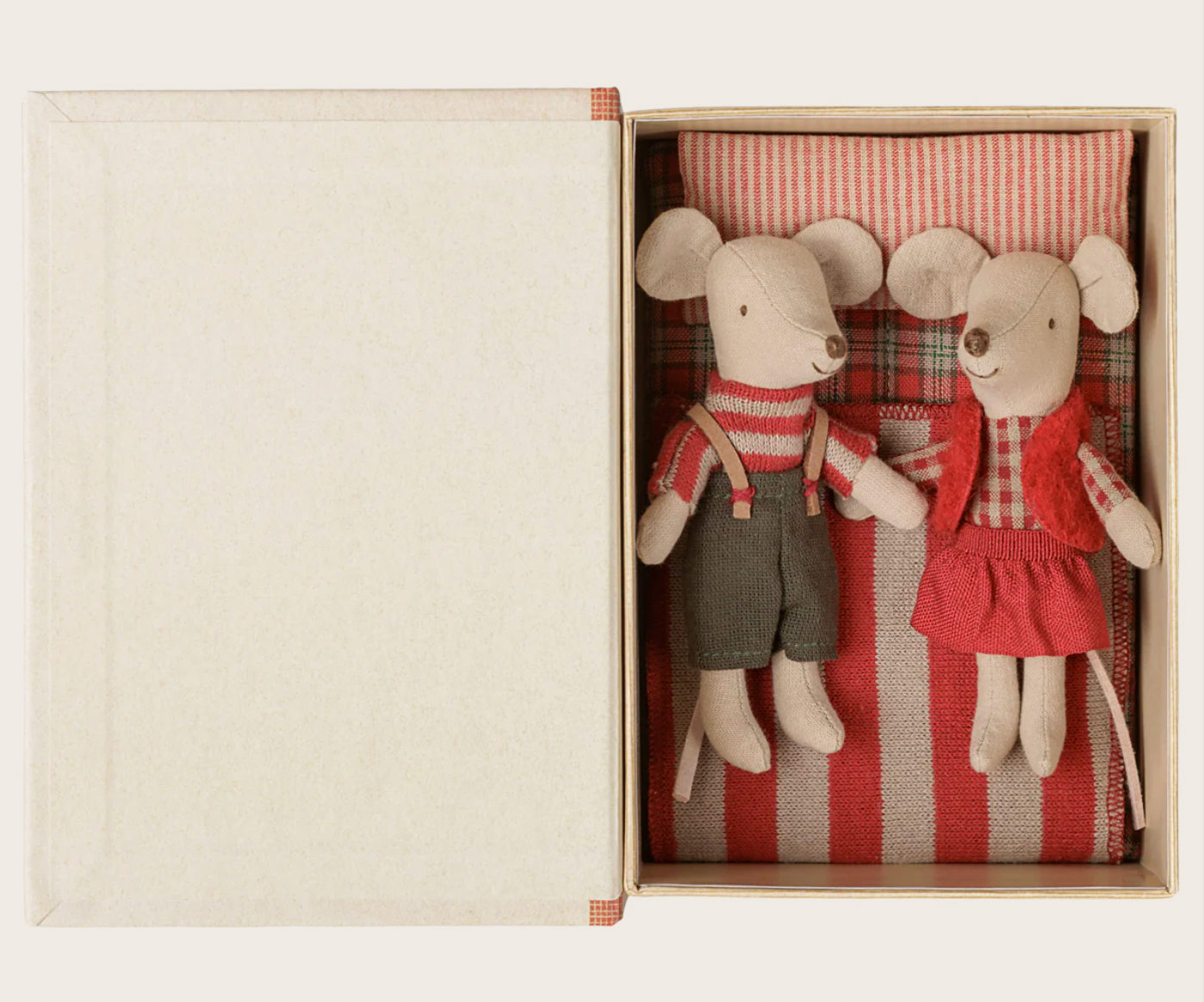 PRE ORDER Christmas twin mice, Little sister and brother in book Maileg