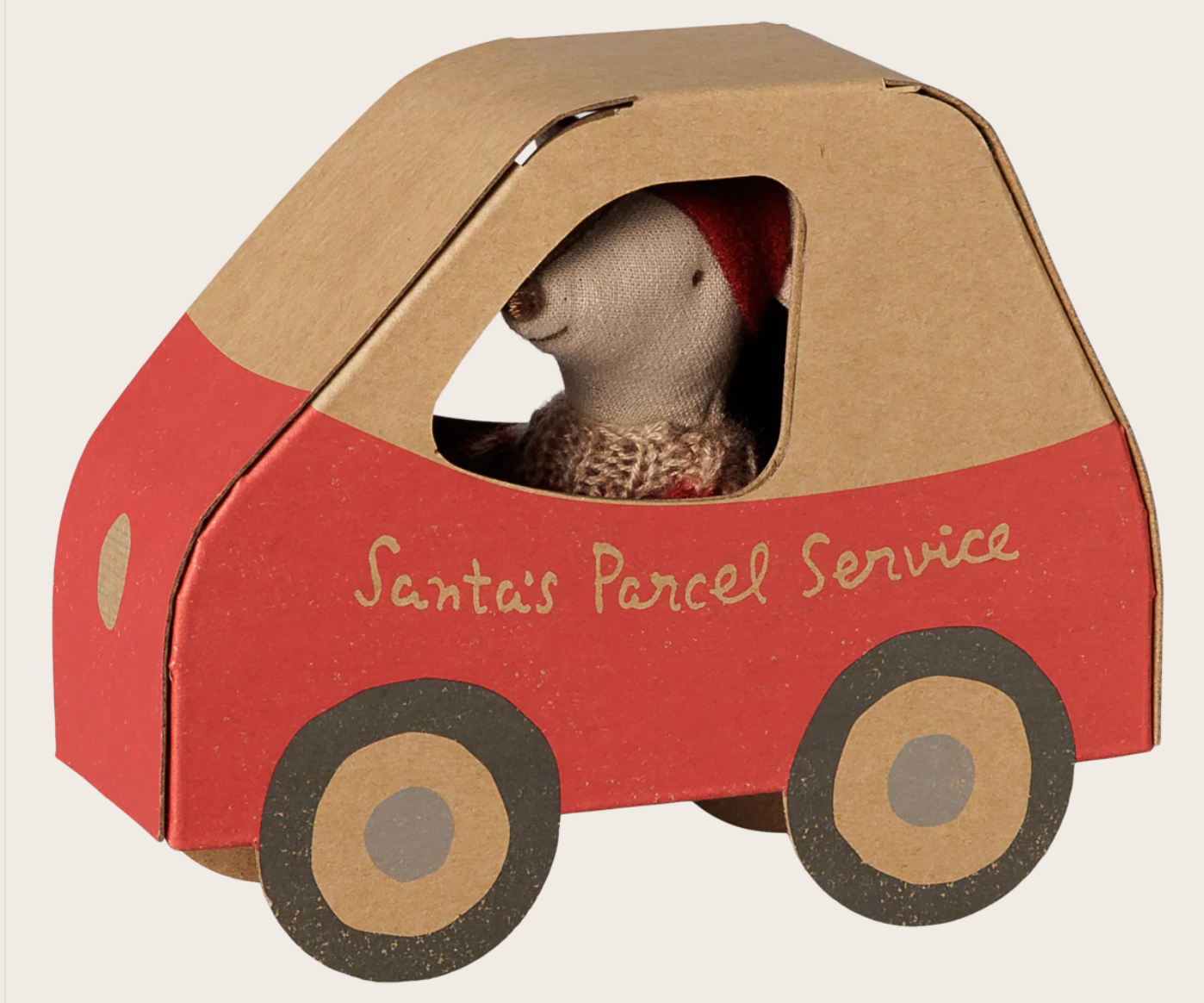 PRE ORDER Christmas mouse, Little sister in car box Maileg