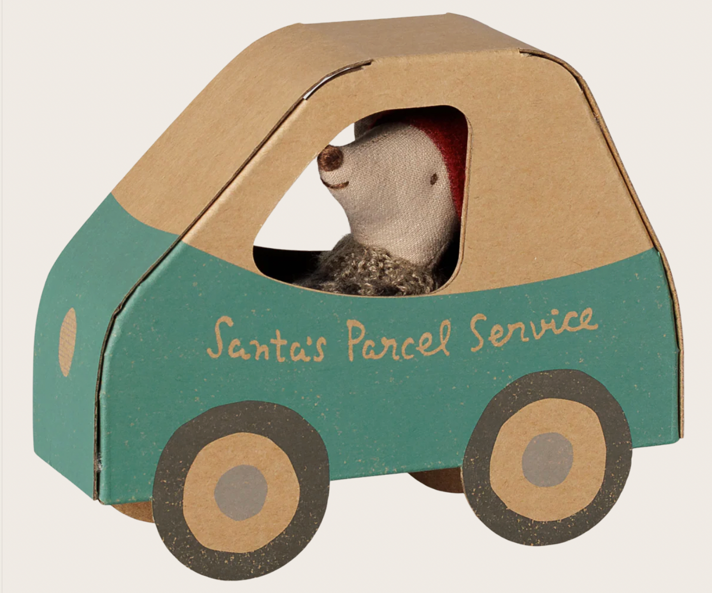 PRE ORDER Christmas mouse, Little brother in car box Maileg
