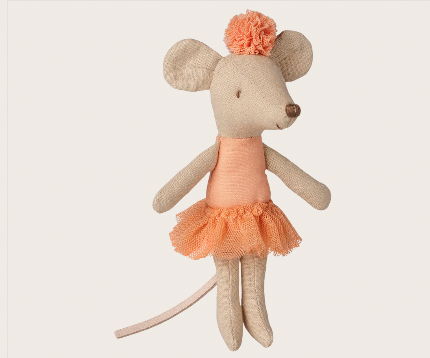PRE ORDER - Ballerina mouse, Little sister - Apricot Maileg