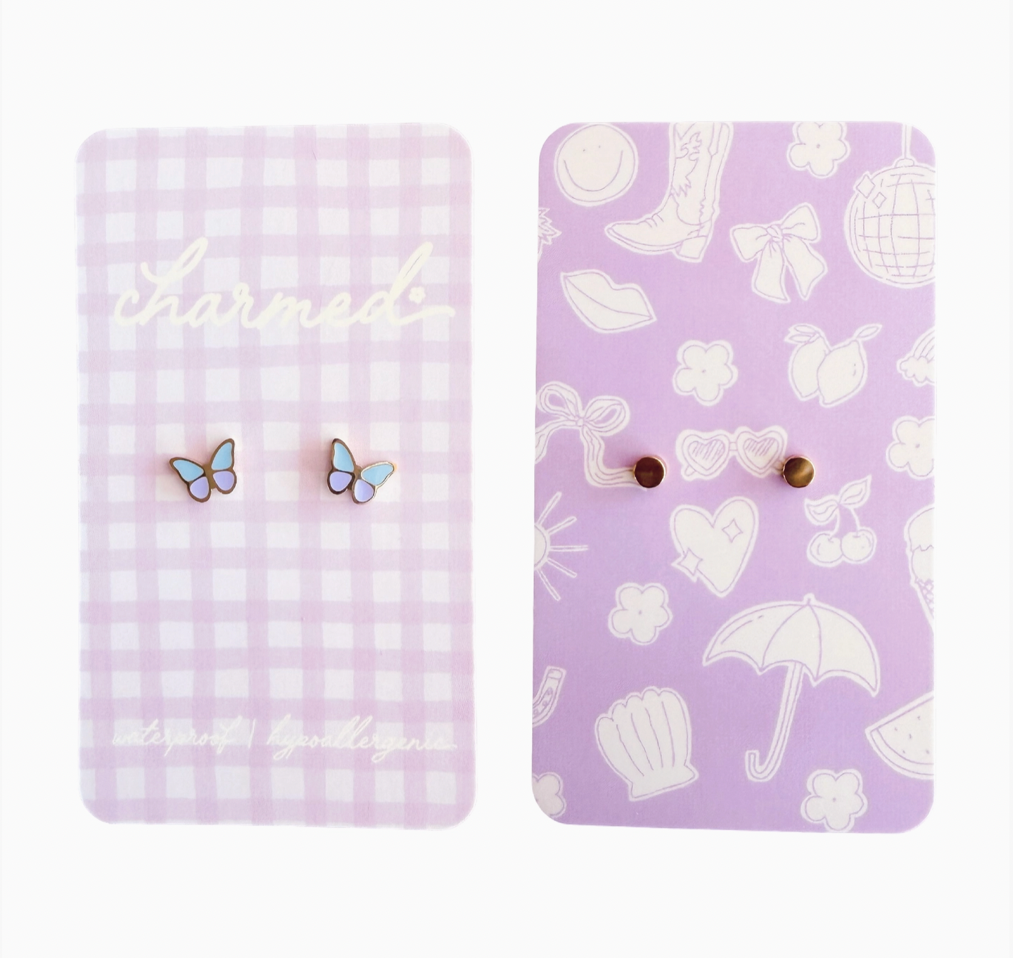 Colored Butterfly | Hypoallergenic &amp; Screw-Back Earrings