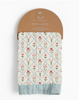Scandinavian Folk Floral Baby Lovey Muslin Blanket
