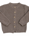 Childrens Brown Knit Button Down Cardigan - Mebie Baby