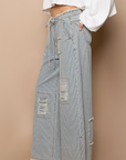 Kali Stripe Denim Wide Pants