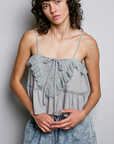 Romantic Lace Ruffle Tiered Top