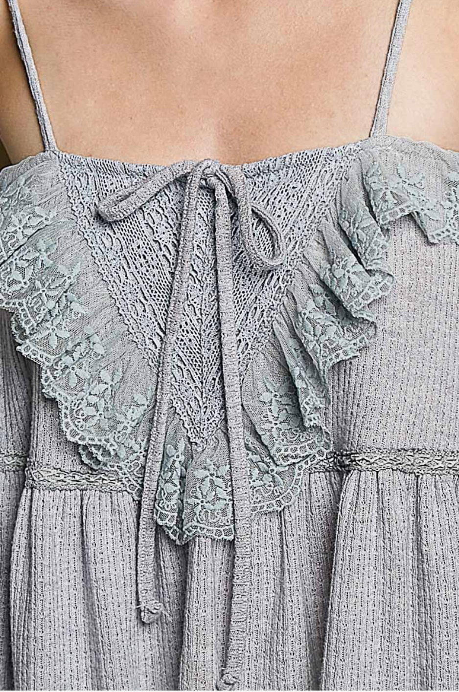 Romantic Lace Ruffle Tiered Top