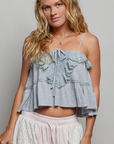 Romantic Lace Ruffle Tiered Top