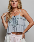 Romantic Lace Ruffle Tiered Top