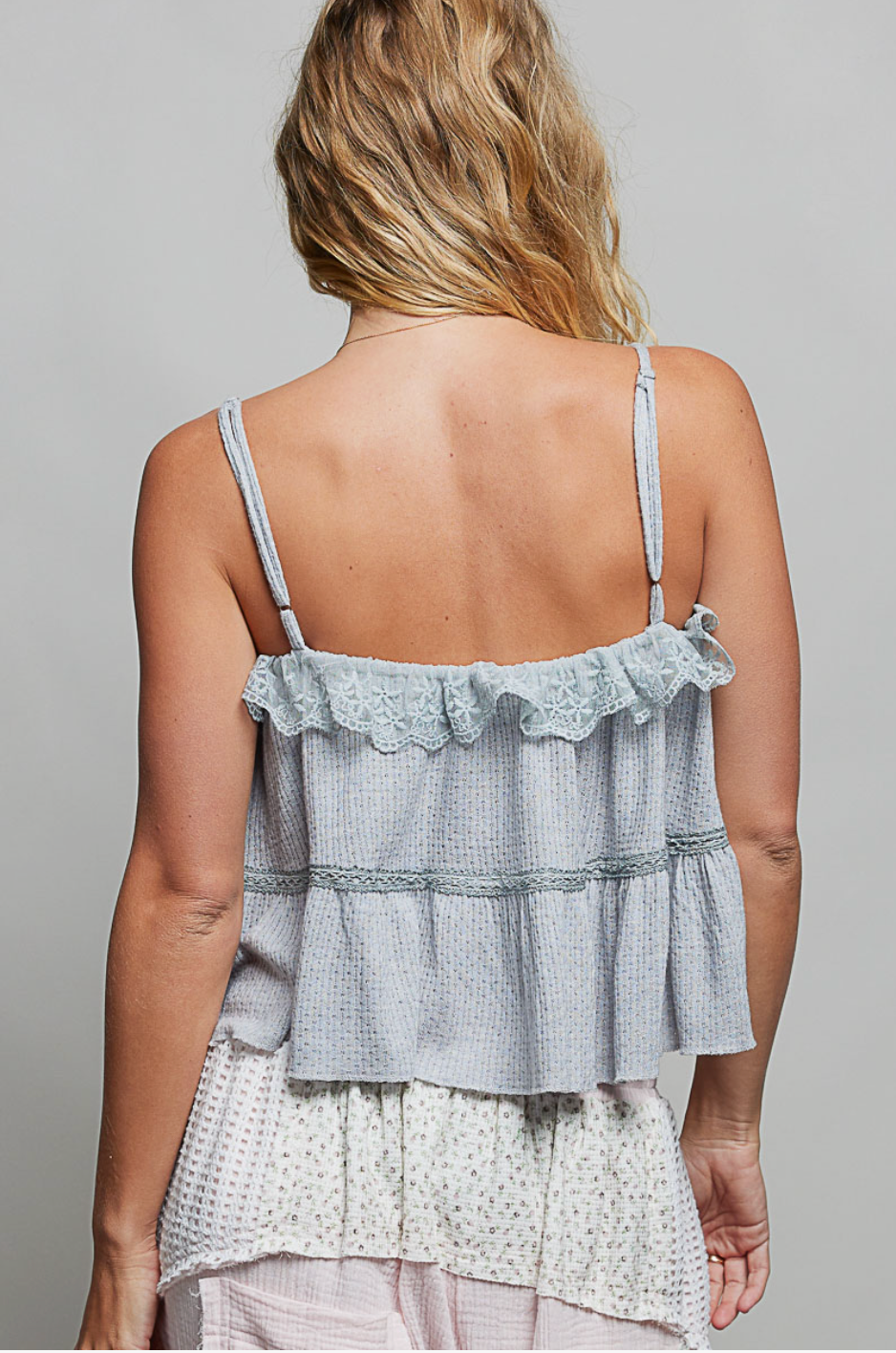Romantic Lace Ruffle Tiered Top