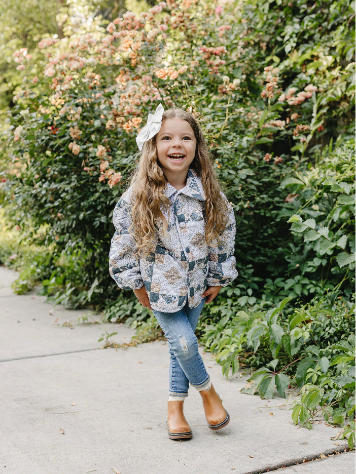 Childrens Patchwork Quilted Jacket - Mebie Baby