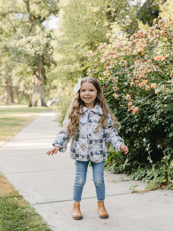 Childrens Patchwork Quilted Jacket - Mebie Baby