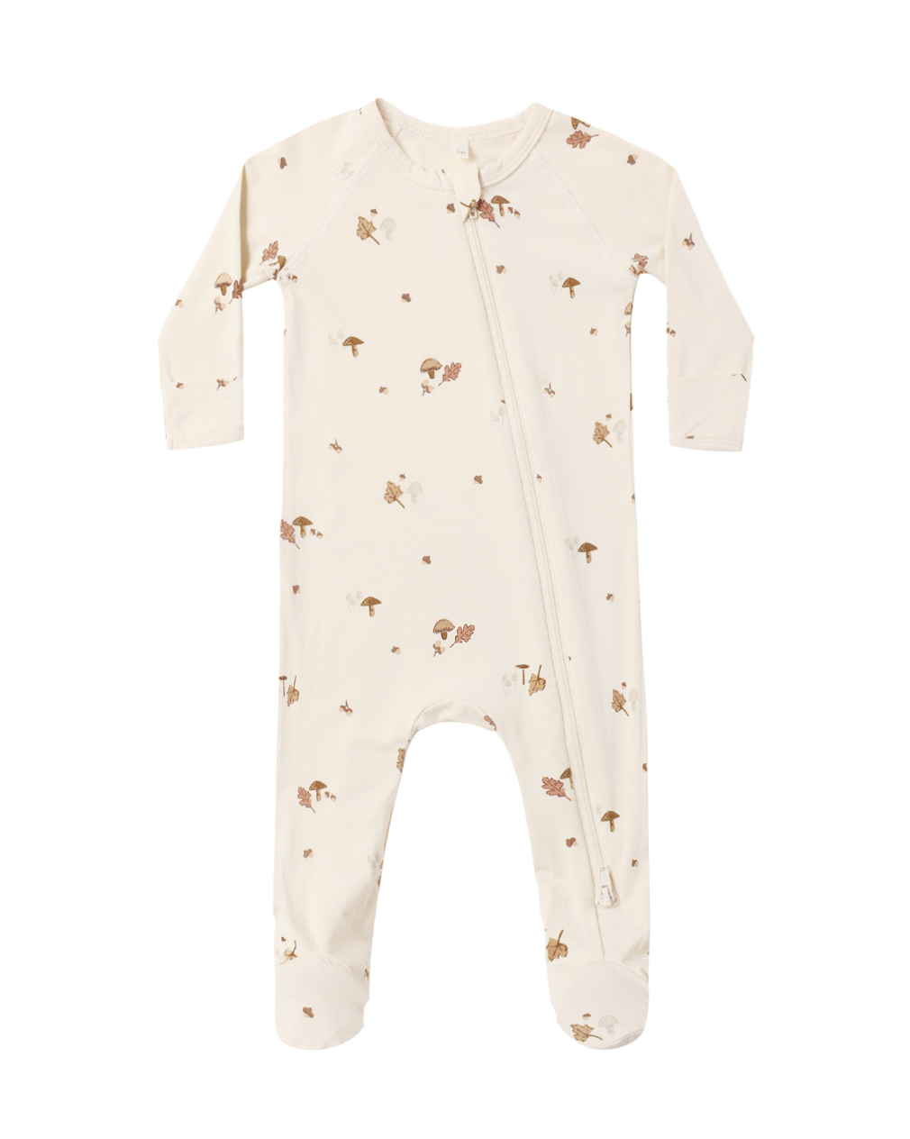 Quincy Mae BAMBOO ZIP FOOTIE WOODLAND
