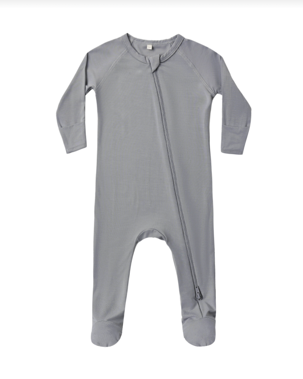 QUINCY MAE BAMBOO ZIP FOOTIE SLATE