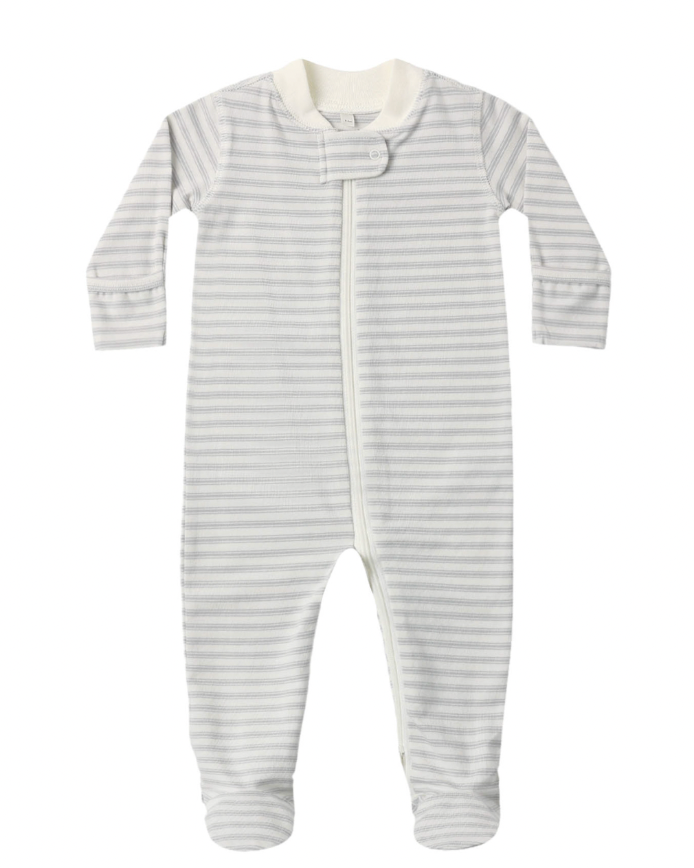 QUINCY MAE ZIP LONG SLEEVE SLEEPER FOOTIE CLOUD STRIPE