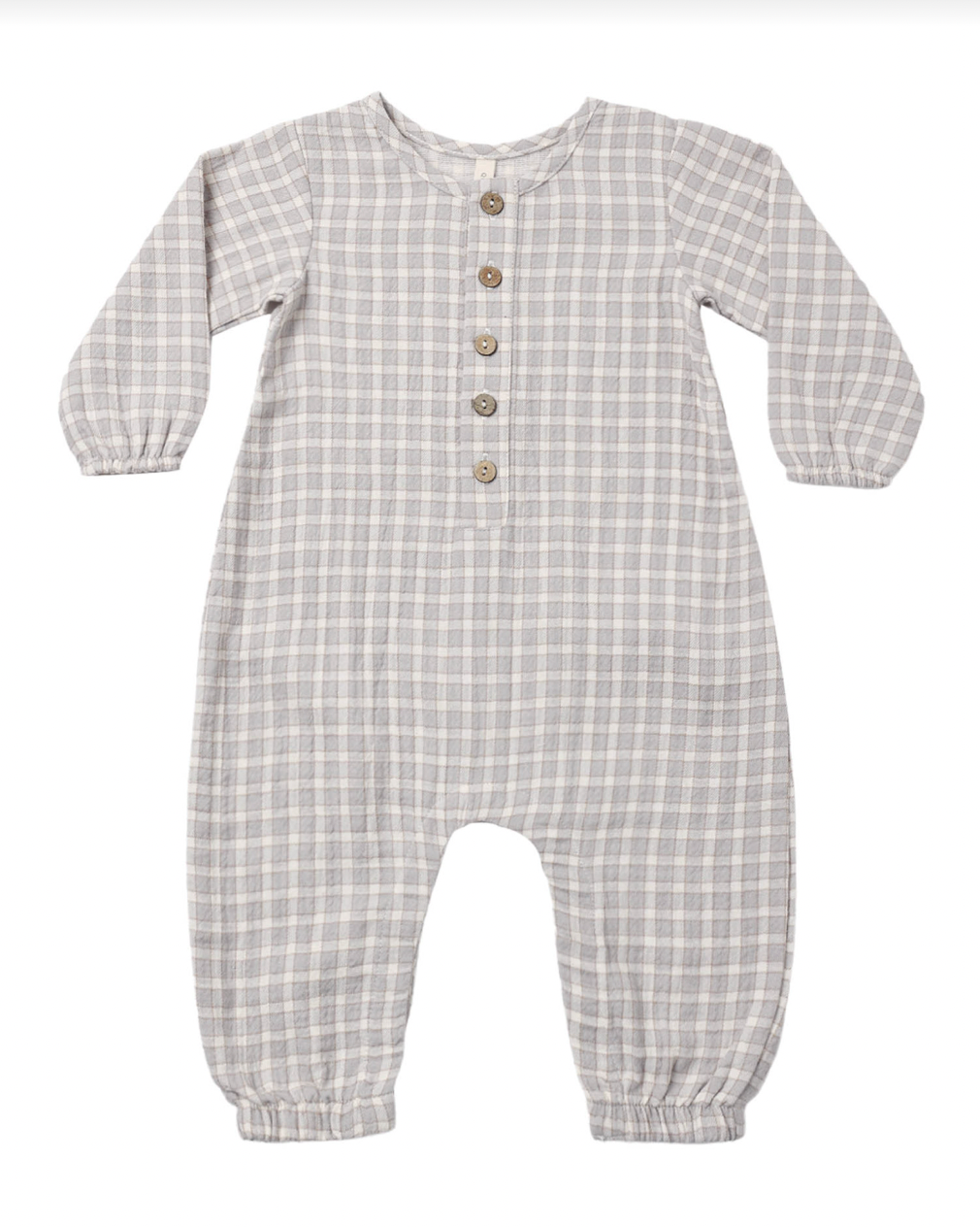 QUINCY MAE WOVEN JUMPSUIT BLUE GINGHAM