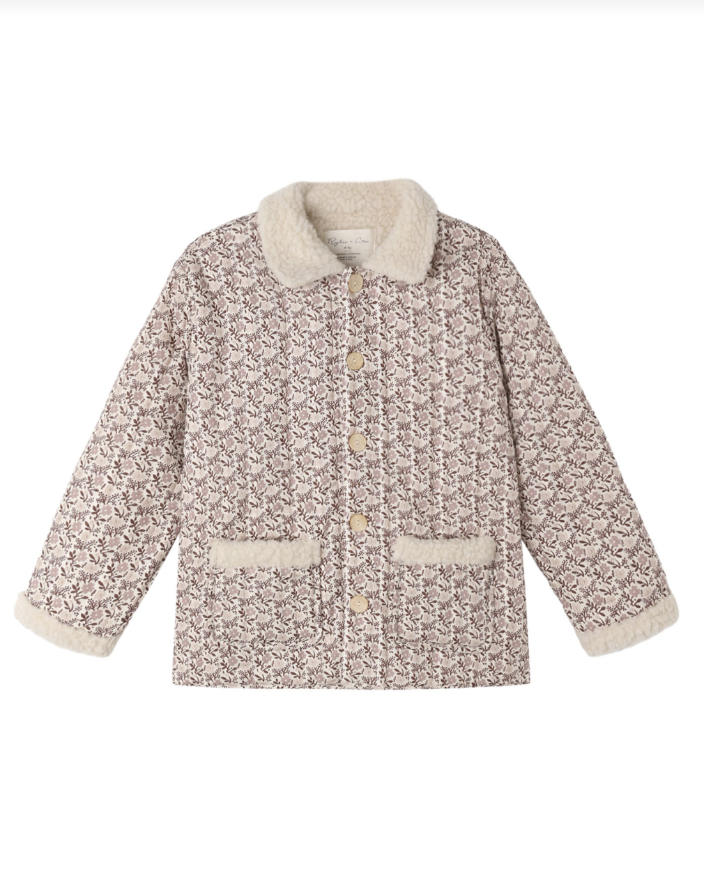 RYLEE + CRU QUILTED COLLARED COAT PRIMROSE