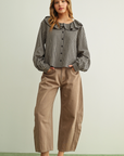 Della Gingham Ruffled Blouse
