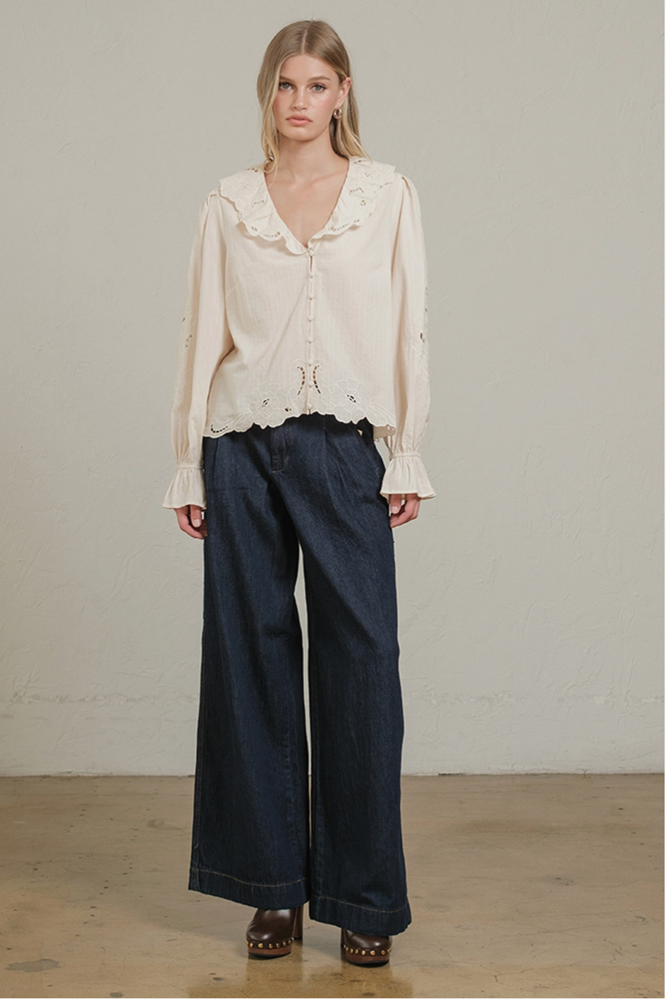 Petal Embroidered Blouse