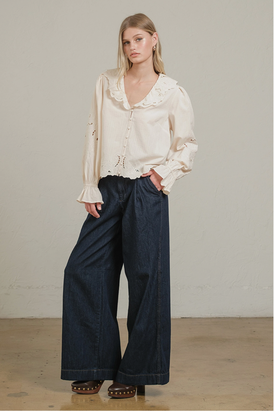 Petal Embroidered Blouse
