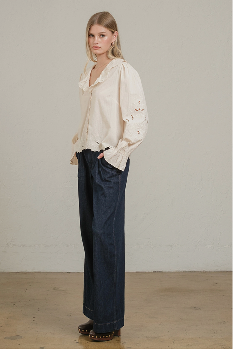 Petal Embroidered Blouse