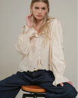 Petal Embroidered Blouse