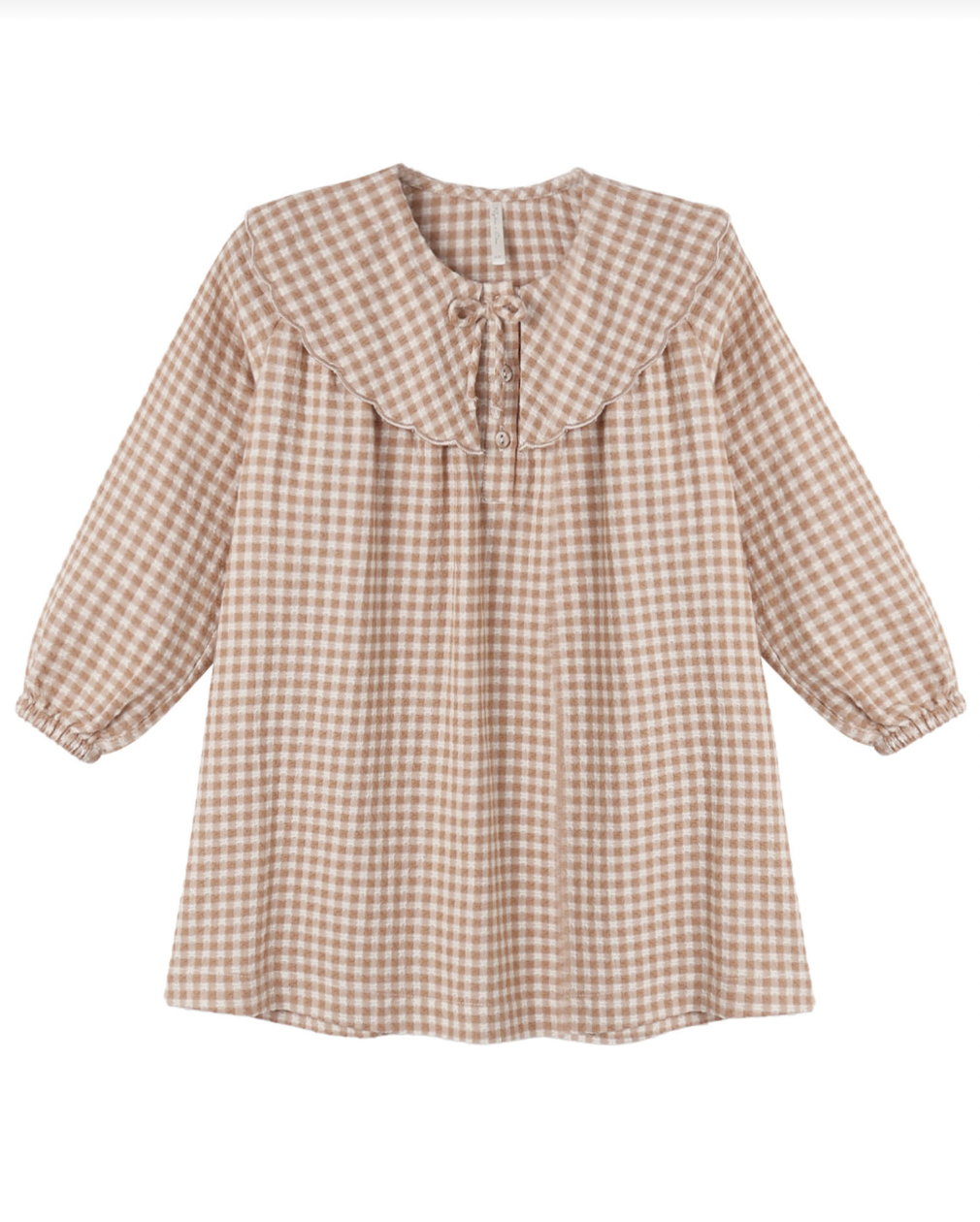 RYLEE + CRU COLLETTE MINI DRESS FAWN GINGHAM