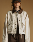 Zoe Collar Contrasted Utility Jacket