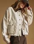 Zoe Collar Contrasted Utility Jacket