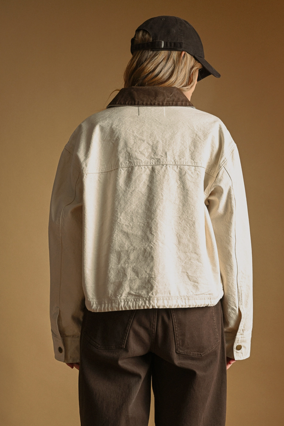 Zoe Collar Contrasted Utility Jacket