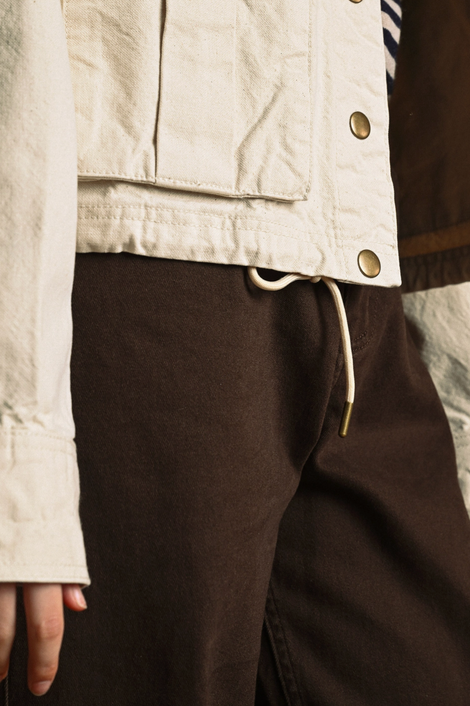Zoe Collar Contrasted Utility Jacket