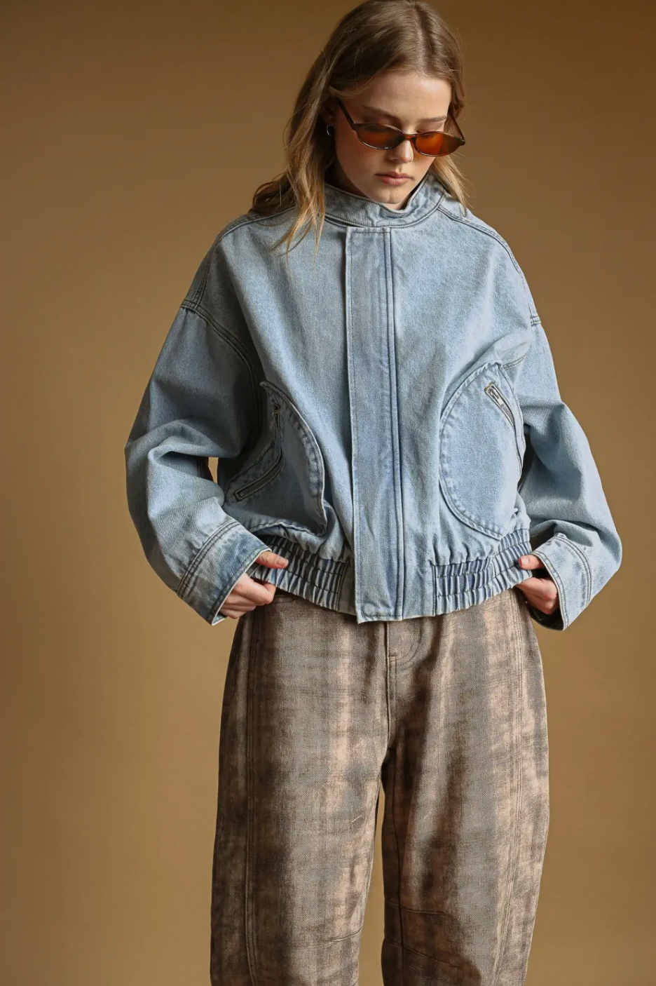 Shania Denim Bomber Jacket