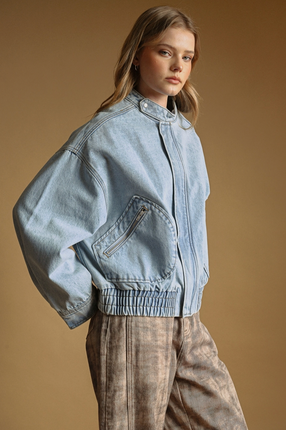 Shania Denim Bomber Jacket
