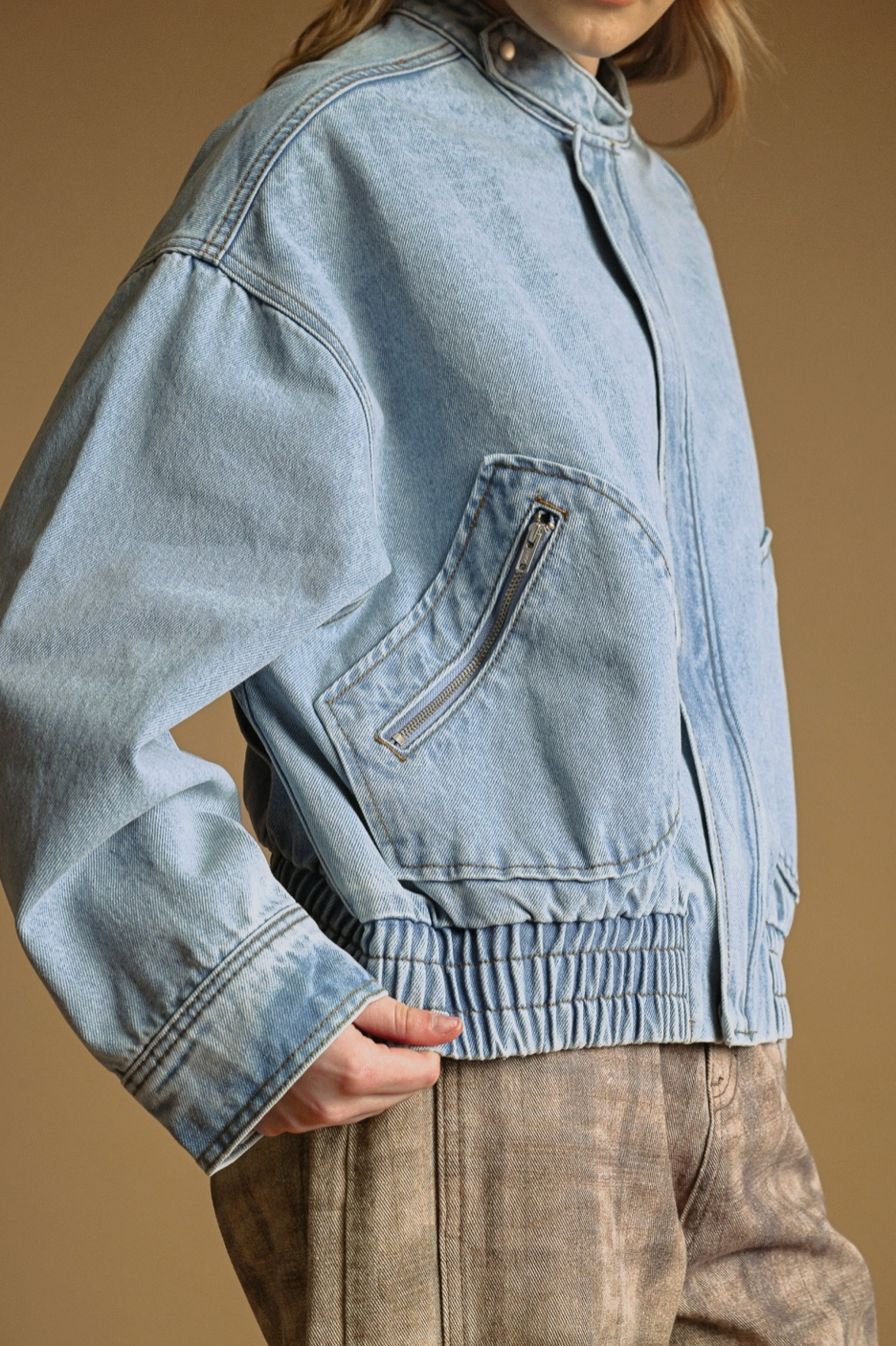 Shania Denim Bomber Jacket