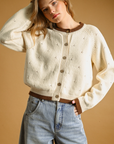 Elsie Pointelle Knit Cardigan