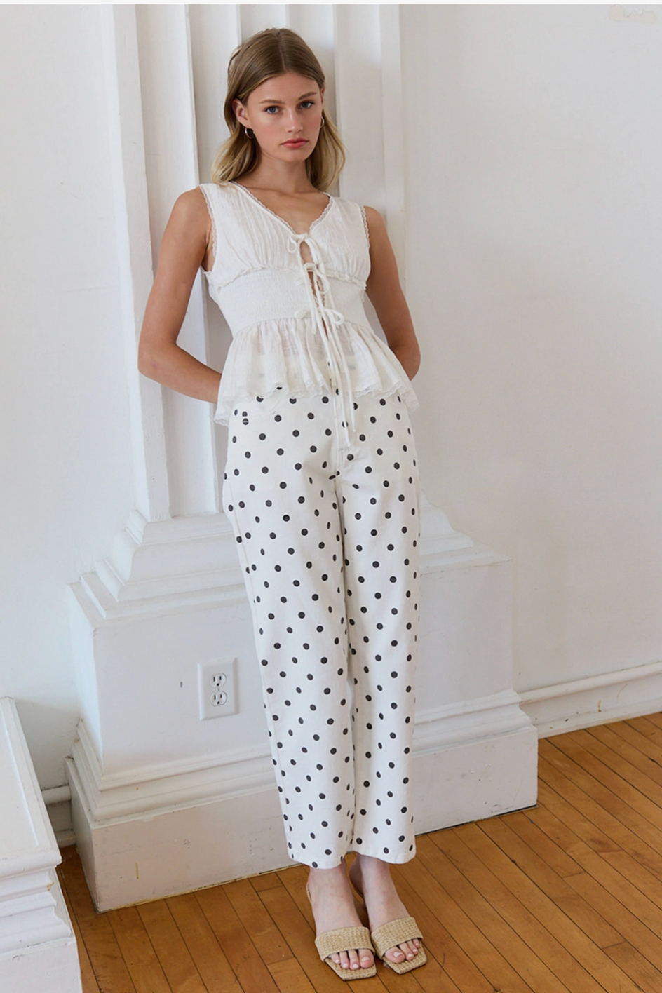 Bonnie Top with Lace Trim