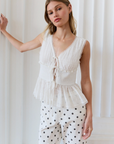 Bonnie Top with Lace Trim