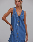 Betsy Ruffle Denim Mini Dress