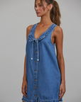 Betsy Ruffle Denim Mini Dress