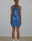 Betsy Ruffle Denim Mini Dress